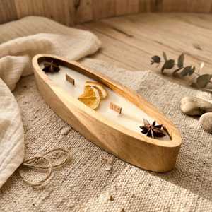 Support de bougie en bois naturel fait main NEHA ENTERPRISES, élégant et vintage, pour la décoration de la maison, des mariages, de la table à manger, du cheminée et du bureau - Product Image 3
