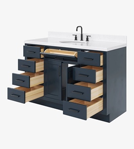 Custom Timothy 54 Inch Bathroom <b>Vanity</b> Cabinet Single Sink Cabinet Only 9 Finish Options Factory Direct Vietnam - Product Image 4