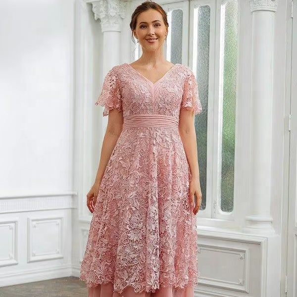 Buy In Bulk Dusty Rose Dress Elegant Satin Material | Alibaba.com
