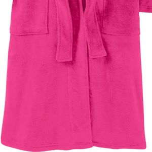 Peignoir en microfleece doux et chaud pour femme Jack and Jill, à manches longues, col châle, avec ceinture et poches pour un confort optimal - Product Image 5