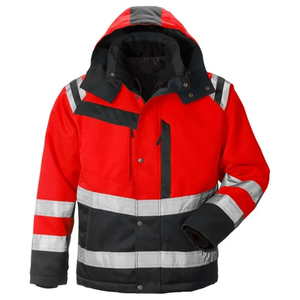 Chaqueta de Trabajo de Alta Visibilidad Personalizada con Tiras Reflectantes para Trabajo Nocturno, Trabajos al Aire Libre y Entornos Industriales - Product Image 5