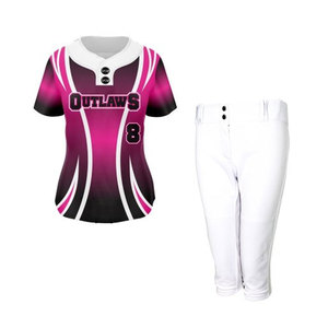 Uniforme de Softbol Ligero y Transpirable de Poliéster con Control de Humedad para Mujeres Adultas, Diseño Moderno para Juego Activo - Product Image 1