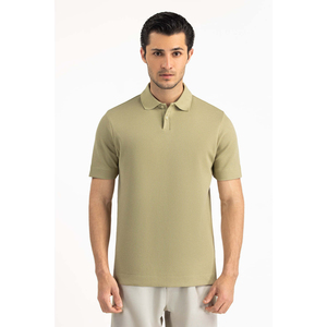 Nouveautés : Polos personnalisés en gros, 100 % coton piqué, manches courtes, anti-plis, pour hommes, avec logo de marque, pour le golf - Product Image 4