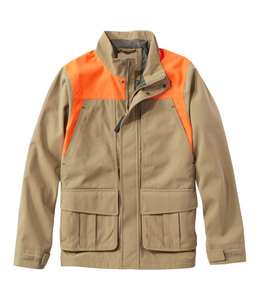Men's High Vis Contrast Hunting Field <b>Jacket</b>, Multi-Pocket Upland Game Shooting Coat with Safety Orange - Product Image 1