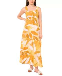 Maxi abito senza maniche da donna con collo quadrato e smock | Vince Camuto - Product Image 1