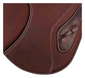 อานม้าหนังสีน้ำตาลเข้มแบบอังกฤษสำหรับกระโดดขี่ม้า อุปกรณ์ขี่ม้า - Product Image 4