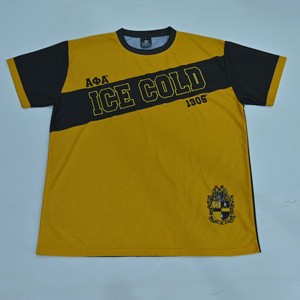 Camiseta de Manga Corta con Cuello Redondo para Hombre Centaur, Amarillo y Negro, Corte Regular, Transpirable, Estilo Deportivo Informal, con Logotipo Estampado - Product Image 4