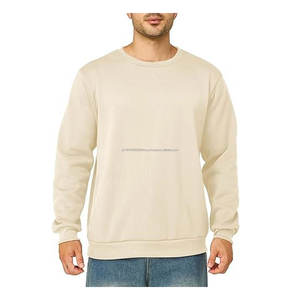 Vente en gros pas cher prix automne à manches longues hommes sweat-shirt personnalisé poids lourd col rond blanc pull polaire sweats à capuche - Product Image 2