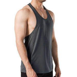 Men's Solid Color Breathable 100% Cotton Hooded Knitted Tank Top O-Neck Casual Mustard Yellow 140g Silk Screen Printed - Product Image 3