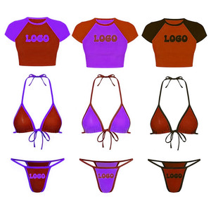 Conjunto de Bikini de 2 Piezas con Tanga Sexy para Mujer, Traje de Baño Halter Cheeky, Waseem Impex, Bikini de 2 Piezas, Ropa de Playa Sublimada - Product Image 3