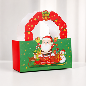 <b>Christmas</b> Gift <b>Box</b> With Handle Luxury Paper Packaging <b>Box</b> For Holiday Gift Wrapping <b>Christmas</b> Present Packaging Carrier <b>Box</b> - Product Image 6