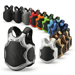 Protector de Pecho Premium Negro y Plateado para Artes Marciales, Boxeo, MMA, Karate, Taekwondo, Entrenamiento, Seguridad, Resistente, Chaleco Personalizado - Product Image 1