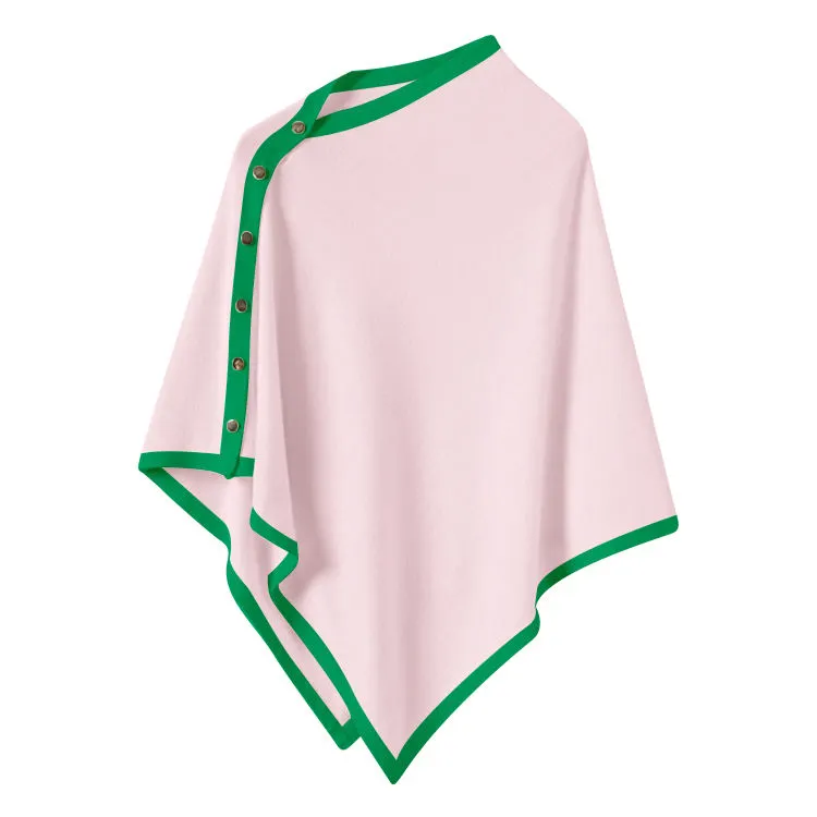 Poncho per maglione da confraternita stampato stile greco traspirante per donna scialle da confraternita