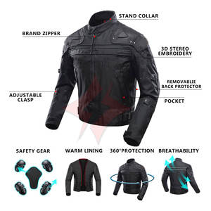 Blouson de moto, veste de moto coupe-vent, équipement de protection intégral pour moto, homologué CE, armure intégrée, livreur - Product Image 4