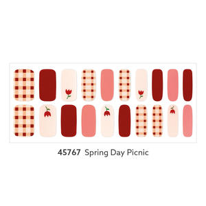 Bandes d'ongles en gel ShineB #45767 autocollants pour ongles en gel facile à ongles avec dessin de tulipes fabriquées en corée oem odm - Product Image 2
