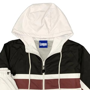 Wholesale Stylish <b>Winter</b> Men's Windbreaker Tracksuits Two Piece Sets Hooded <b>Waterproof</b> Breathable Outdoor Training Anorak Suit - Product Image 4