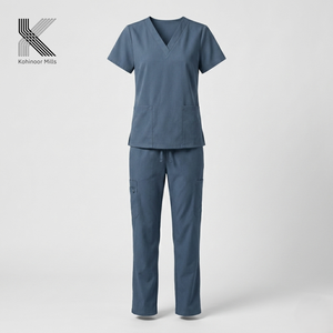 Tenue médicale unisexe à manches courtes, extensible, pour infirmières et médecins, vêtements de travail d'hôpital, OEM ODM - Product Image 4