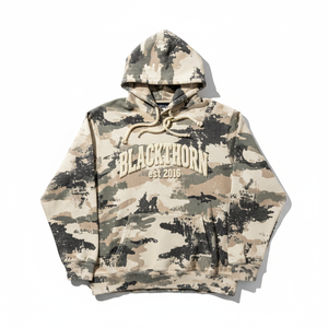 Sudadera con Capucha de Camuflaje Personalizada de Fábrica para Hombre, Corte Regular, Algodón French Terry, Logotipo Frontal con Impresión de Goma en Relieve, Estilo Casual de Otoño - Product Image 1