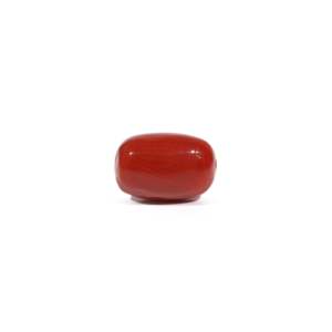 Natural Red Coral Oval Cabochon 3.3 Carat AA Quality Loose Gemstone Certified Wholesale - Product Image 1