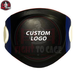 Protège-ventre en cuir multi-couches avec coutures renforcées, logo personnalisé, support lombaire en mousse, bandes de maintien pour poignets, protection contre les chocs pour la boxe - Product Image 2