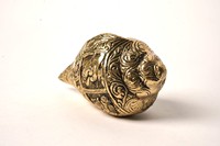 Bold Blossom Shankh en laiton finition antique traditionnelle (coquille de conque) |   Artisanat en métal sculpté à la main pour Diwali, mariage, Pooja hindou