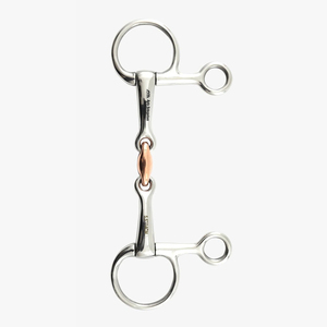 Apto Enterprises - Bocado de caballo de acero inoxidable con anillo suelto y boquilla de cobre de 5.5in/14CM - Product Image 2