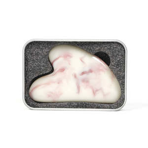 Herramienta Gua Sha de Resina y Cuarzo Rosa para Masaje Corporal al por Mayor, Raspador de Masaje Corporal de Cuarzo Rosa Natural AL MALIK CRAFT - Product Image 1