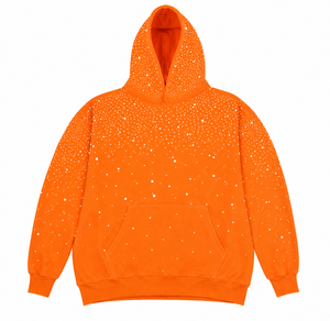 Sweat-shirt à capuche pour homme avec strass, style streetwear, en coton, décontracté, tendance - Product Image 6