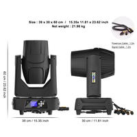 Projecteur de scène professionnel IP65 étanche 380W 19R à faisceau lumineux avec effet d'anneau RGB DMX512 19 canaux pour concerts en extérieur et tournées (Stock US)