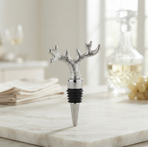Tapón de Vino y Champán Hecho a Mano, Tapón de Botella de Vino con Acabado Plateado, Tapón de Botella de Acero Inoxidable para Cerveza y Bar - Product Image 1