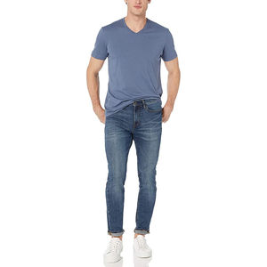 Camiseta Casual de Manga Corta con Cuello en V, 100% Lana Merino, Corte Regular, para Hombre, al por Mayor - Product Image 5