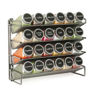 Multi Layer Silver Finished Metal Spice Holder Perfect for Home Organization and Clutter Free <b>Kitchen</b> <b>Storage</b> From India - Product Image 1