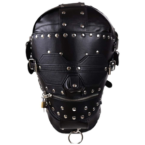 Máscara de Cuero Sintético Premium con Tachuelas 2026, Capucha de Cuero Sintético para Disfraces, Ropa de Club, Ropa de Fiesta, para Hombres y Mujeres - Product Image 1