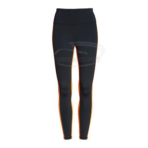 Leggings taille haute avec bas côtelé et tissu sculptant pour femme Spandex/Polyester Taille haute pour la course à pied - Product Image 6