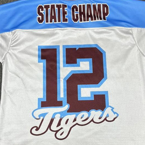 Maillots de football à col en V en mesh avec impression du nom de l'équipe, manches courtes, grandes tailles, respirants, design personnalisé, maillot de football américain en mesh - Product Image 6