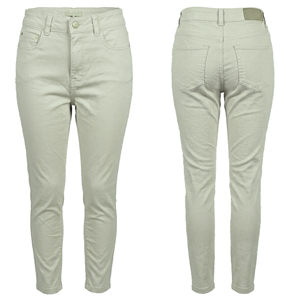 Vaqueros casuales de mujer de tiro medio, de cinco bolsillos, de pierna recta, teñidos, lavables, transpirables, de longitud completa, 6.78 oz, para primavera y verano - Product Image 3
