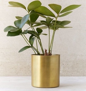 Modern Blue Metal Planter with <b>Stand</b> Minimal Indoor Plant Pot Stylish Decorative Planter Contemporary Home Decor Accent TRENDY - Product Image 6