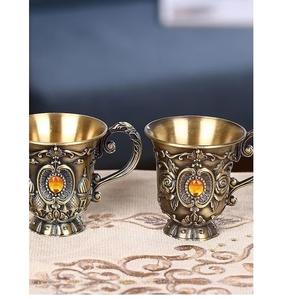 Oferta Especial en Tazas de Latón Macizo Hechas a Mano, Vajilla Rústica para Cocina, para una Vida Saludable, Disponible a Precio de Fábrica - Product Image 1