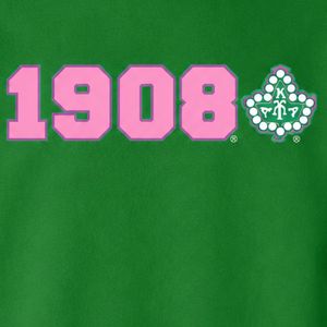 Alpha AKA Forest <b>Green</b> 1908 Ivy Crewneck Sweatshirt Pink Graphic Fleece Unisex Greek Sorority Apparel OEM ODM - Product Image 6