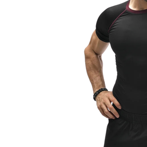 Men's Custom <b>Black</b> Compression Tee Shirt Ultra <b>Tight</b> Second Skin Quick Dry 75% Polyester 25% Spandex Gym Training Sports <b>Top</b> OEM - Product Image 5