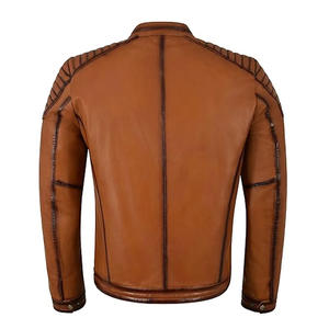 แจ็คเก็ตหนังผู้ชายคุณภาพสูง ป้องกันริ้วรอย แฟชั่นล่าสุด น้ำหนักเบา สวมใส่สบาย ขายดี ราคาถูก - Product Image 3