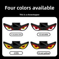 Lampe de Décoration Solaire Sans Fil LED Effet Œil de Diable pour Vitre Triangulaire et Vitre Arrière – Accessoire Auto Tendance