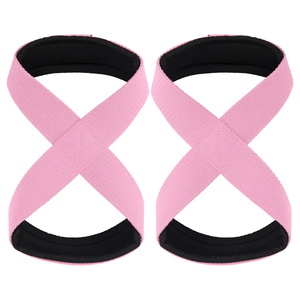 Figure 8 Strap Powerlifting High <b>Strength</b> Cotton Neoprene Adjustable With OEM Figure 8 Straps Bodybuilding <b>Strength</b> <b>Training</b> - Product Image 1