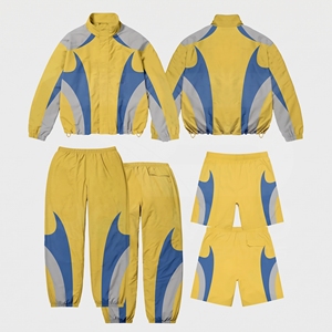 Custom Design Nylon Taslan Tracksuit Set <b>Men</b> Women Sportswear Jacket <b>Pants</b> Shorts Athletic <b>Running</b> Training Wear OEM Wholesale - Product Image 4