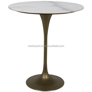 Table d'appoint classique de luxe moderne avec dessus en marbre et cadre en aluminium design pliable pour la maison et l'hôtel meubles de salon - Product Image 6