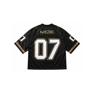 Camiseta de Fútbol Americano 100% Poliéster, Corte Holgado Premium, Unisex, Estilo Urbano, Logotipo y Número Personalizados, OEM, Malla Transpirable, Ropa Deportiva de Equipo - Product Image 4