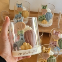 Nouvelle Arrivée Bougies Parfumées Personnalisées en Forme d'Animaux (Girafe, Montgolfière, Nuage) en Cire de Soja pour Cadeaux d'Anniversaire, Baby Shower, Baptême