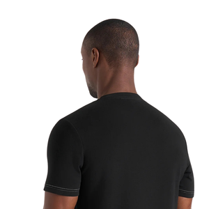 Mens O Neck Short Sleeve T <b>Shirt</b> Chest Patch Detail Contrast Stitching Regular Fit Casual Wholesale Custom OEM Cotton Jersey Tee - Product Image 4