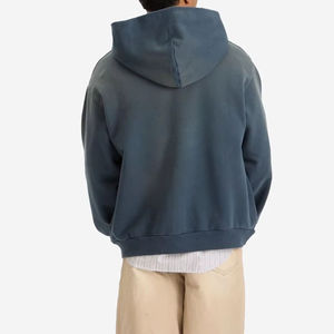 Sudadera con Capucha de Invierno para Hombre, Lavado Ácido, 400gsm, Algodón y Felpa, Impresión Digital, Estilo Vintage, Streetwear, Venta al Por Mayor de Fábrica - Product Image 2
