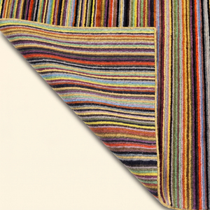 Alfombra de Lana Tufted a Mano Multicolor Festival Strata, Moderna, con Rayas Horizontales, Antideslizante, Ecológica, de Pelo Grueso para Interiores - Product Image 5